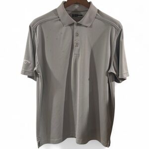 Men’s Callaway Gray Golf Polo Shirt Size Large